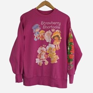 Strawberry Shortcake Character Graphic Crewneck Strawberry Sleeve Small